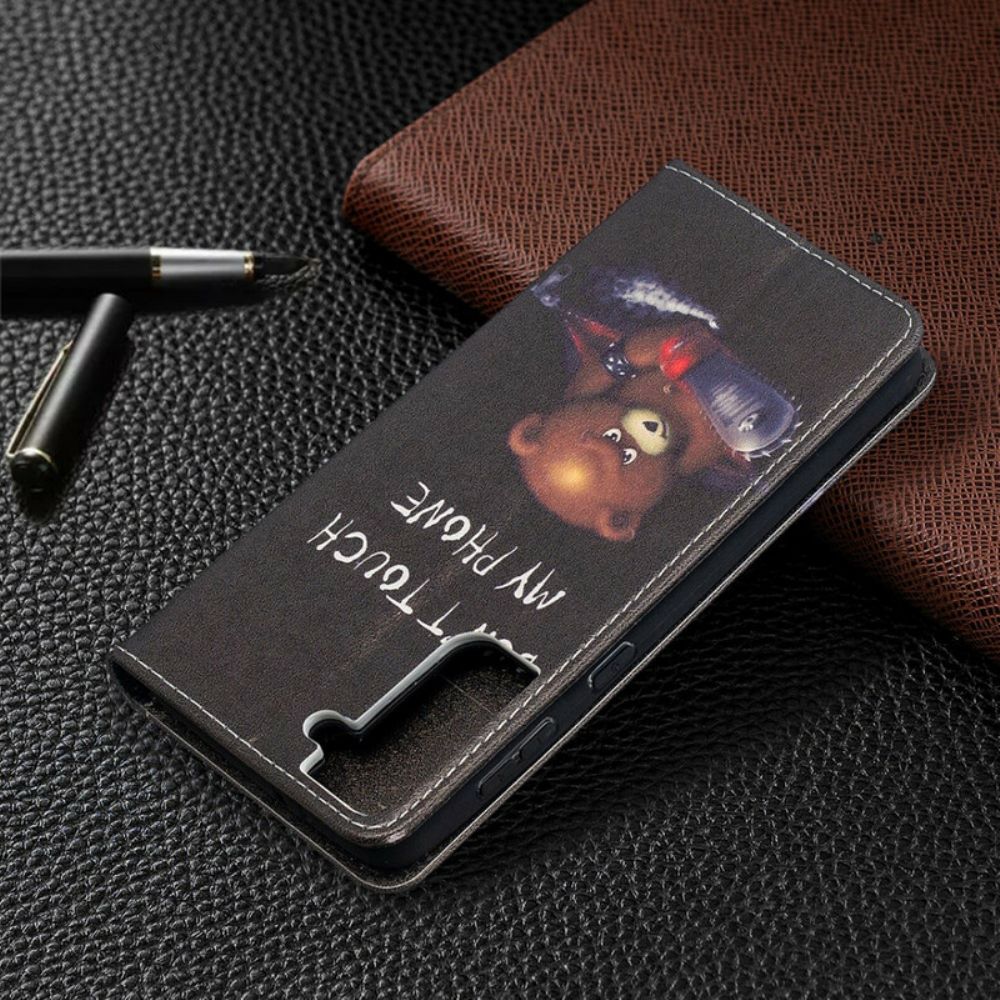 Bescherming Hoesje voor Samsung Galaxy S21 Plus 5G Folio-hoesje Gevaarlijke Beer