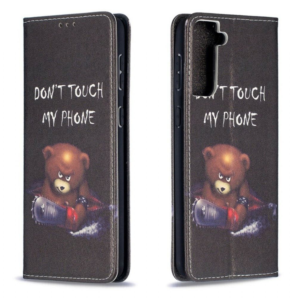 Bescherming Hoesje voor Samsung Galaxy S21 Plus 5G Folio-hoesje Gevaarlijke Beer