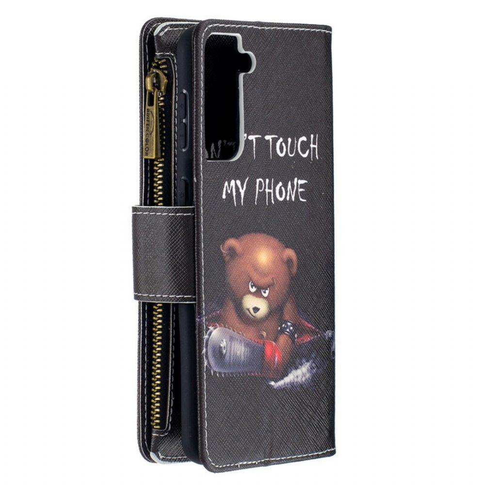 Folio-hoesje voor Samsung Galaxy S21 Plus 5G Beerzak Met Rits