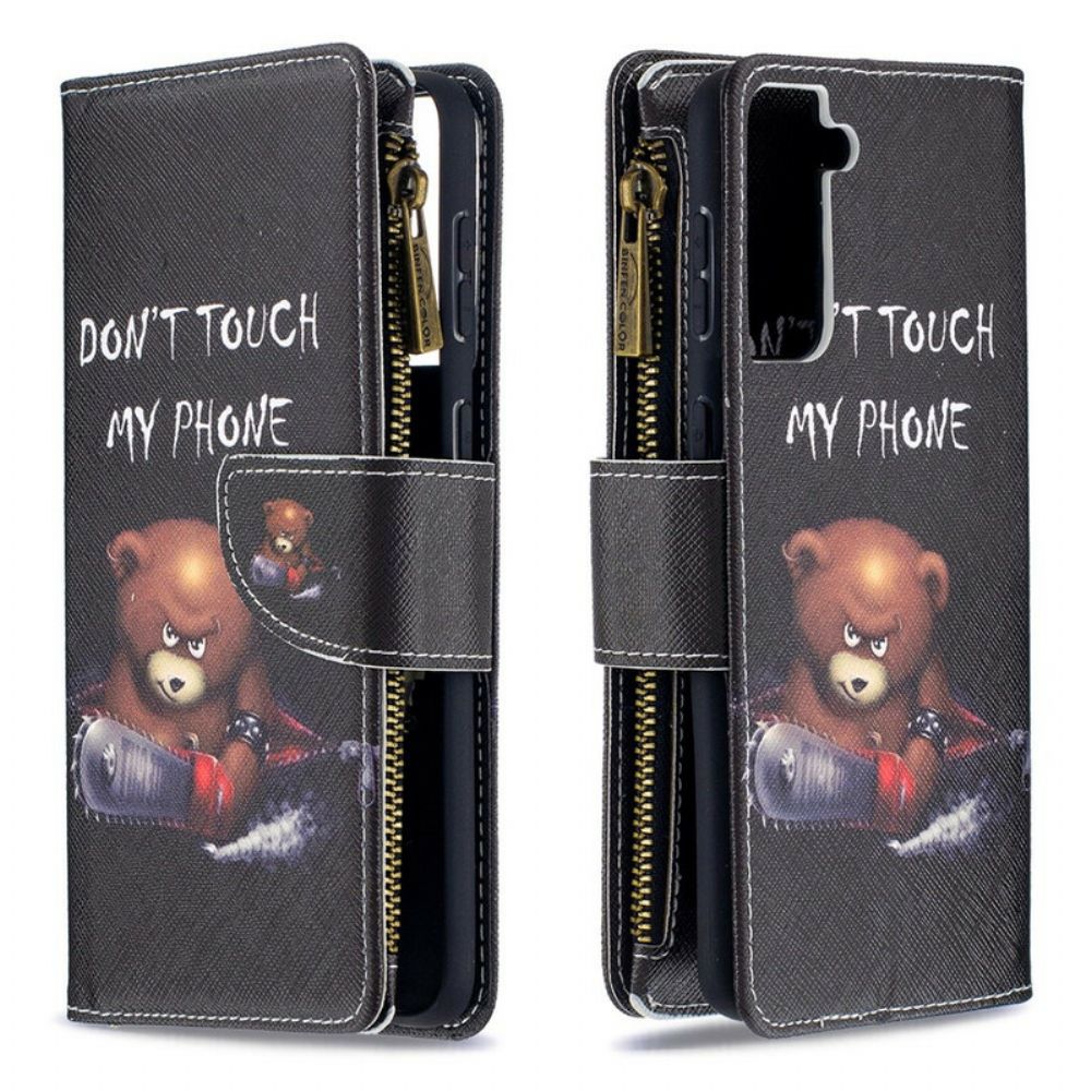 Folio-hoesje voor Samsung Galaxy S21 Plus 5G Beerzak Met Rits