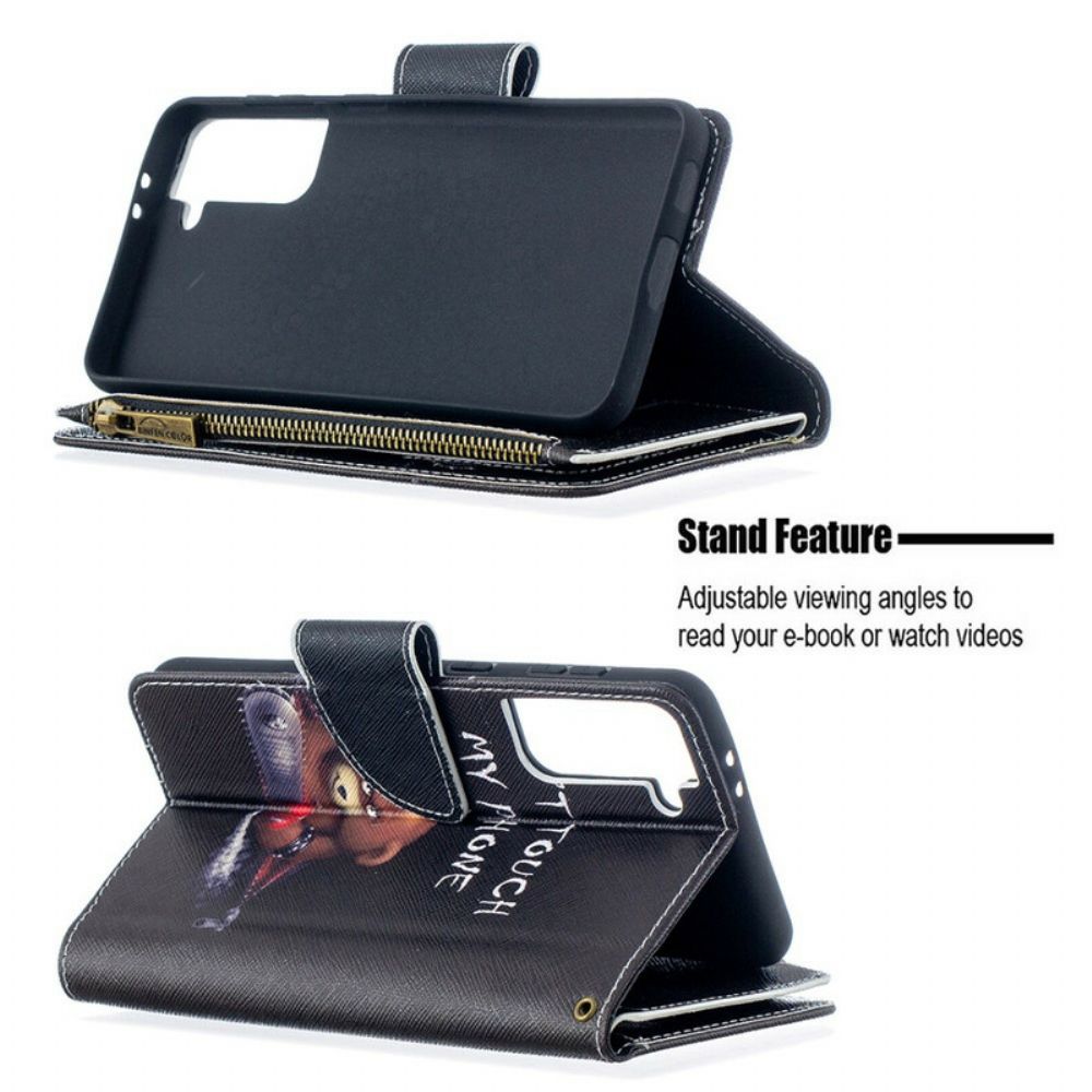 Folio-hoesje voor Samsung Galaxy S21 Plus 5G Beerzak Met Rits