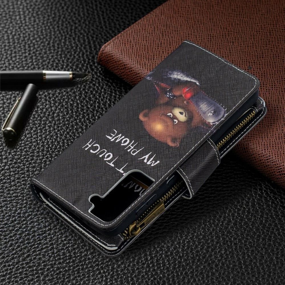 Folio-hoesje voor Samsung Galaxy S21 Plus 5G Beerzak Met Rits
