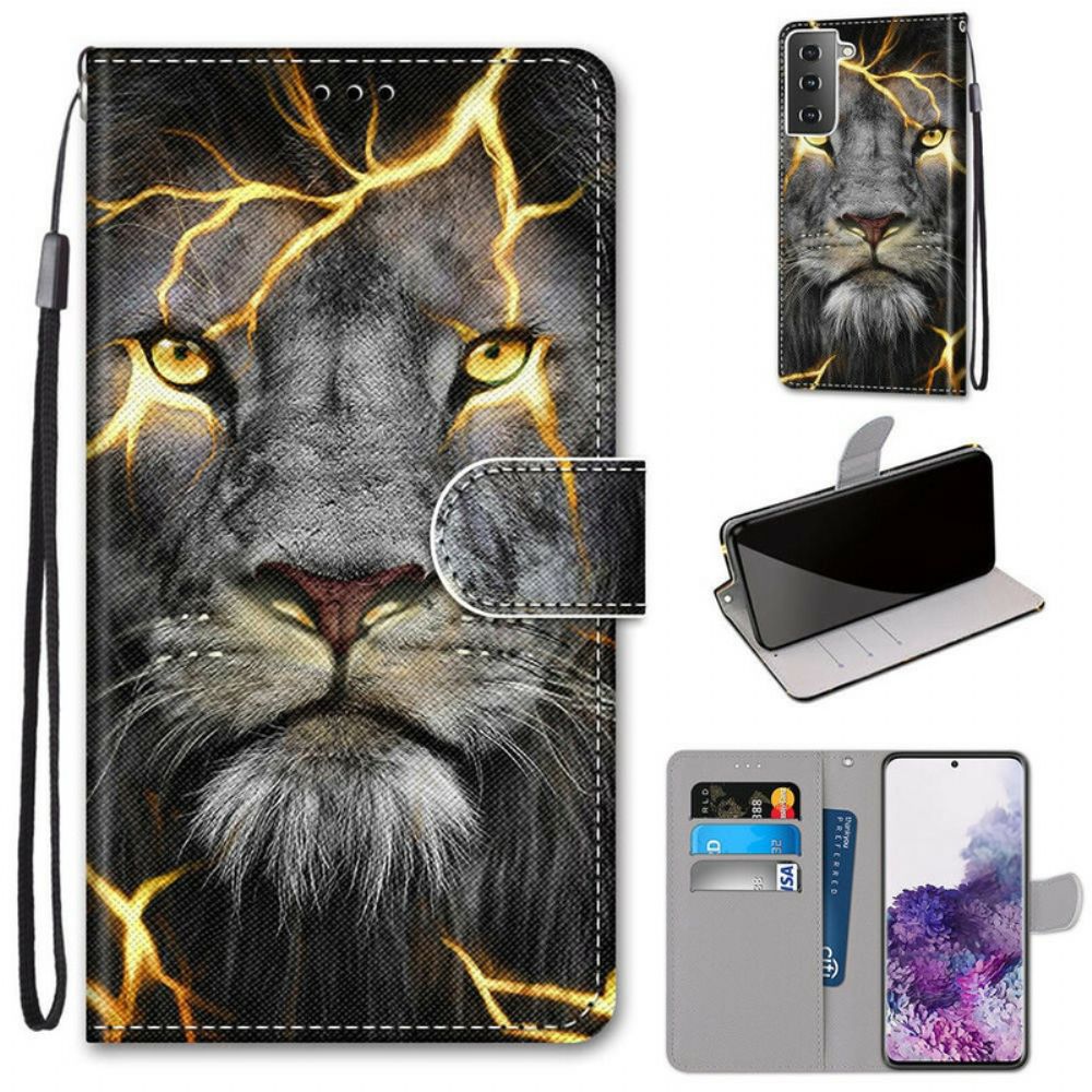 Folio-hoesje voor Samsung Galaxy S21 Plus 5G Magische Katachtige