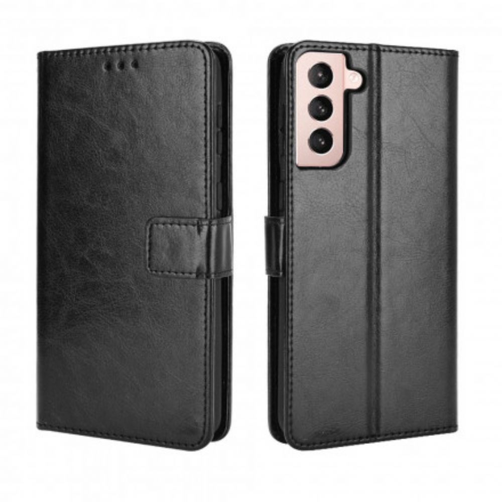 Leren Hoesje voor Samsung Galaxy S21 Plus 5G Flitsachtig Kunstleer