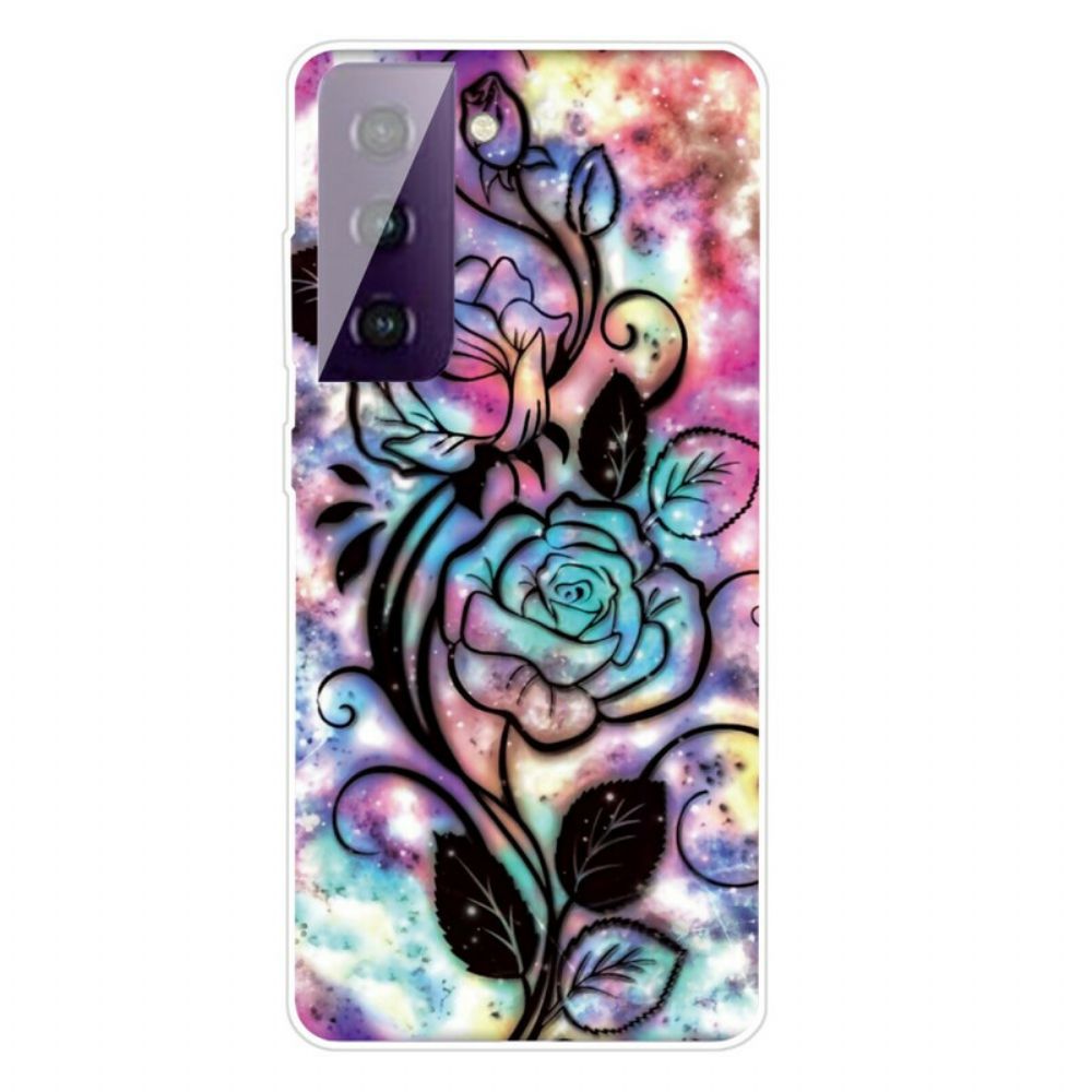 Telefoonhoesje voor Samsung Galaxy S21 Plus 5G Bloemafbeelding