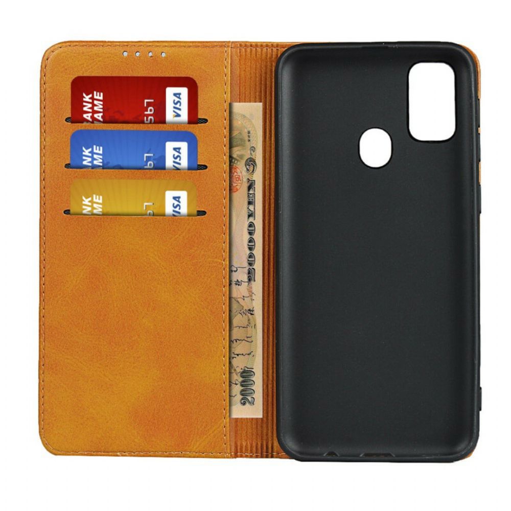 Bescherming Hoesje voor Samsung Galaxy M21 Folio-hoesje Elegantie Splitleer