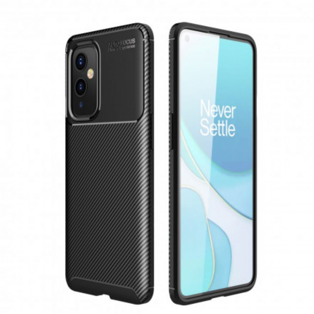 Hoesje voor OnePlus 9 Flexibele Koolstofvezeltextuur