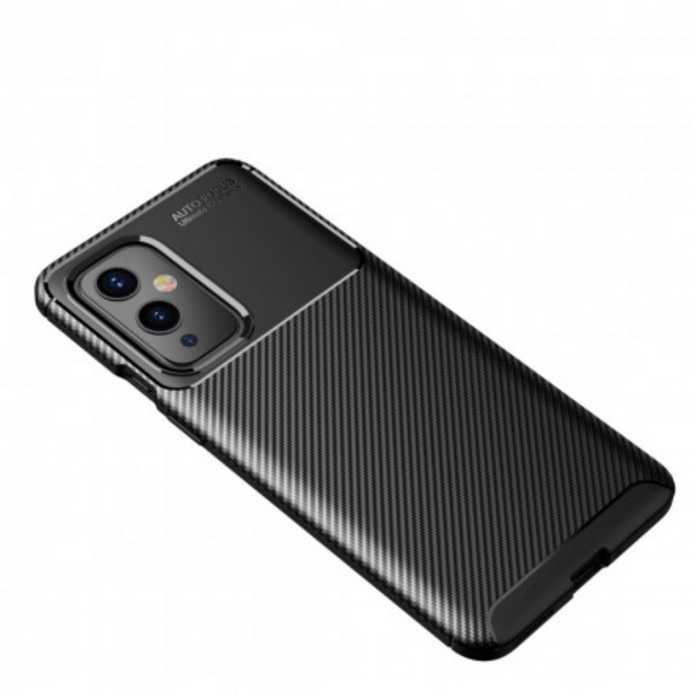 Hoesje voor OnePlus 9 Flexibele Koolstofvezeltextuur