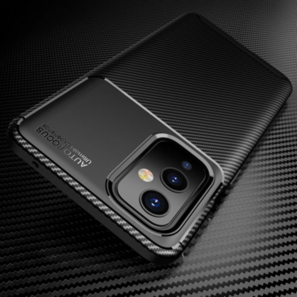 Hoesje voor OnePlus 9 Flexibele Koolstofvezeltextuur