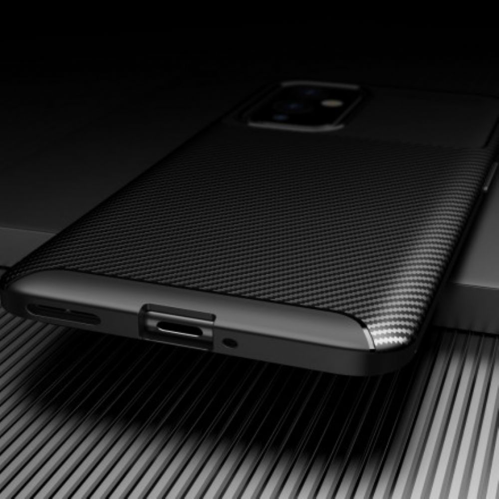 Hoesje voor OnePlus 9 Flexibele Koolstofvezeltextuur