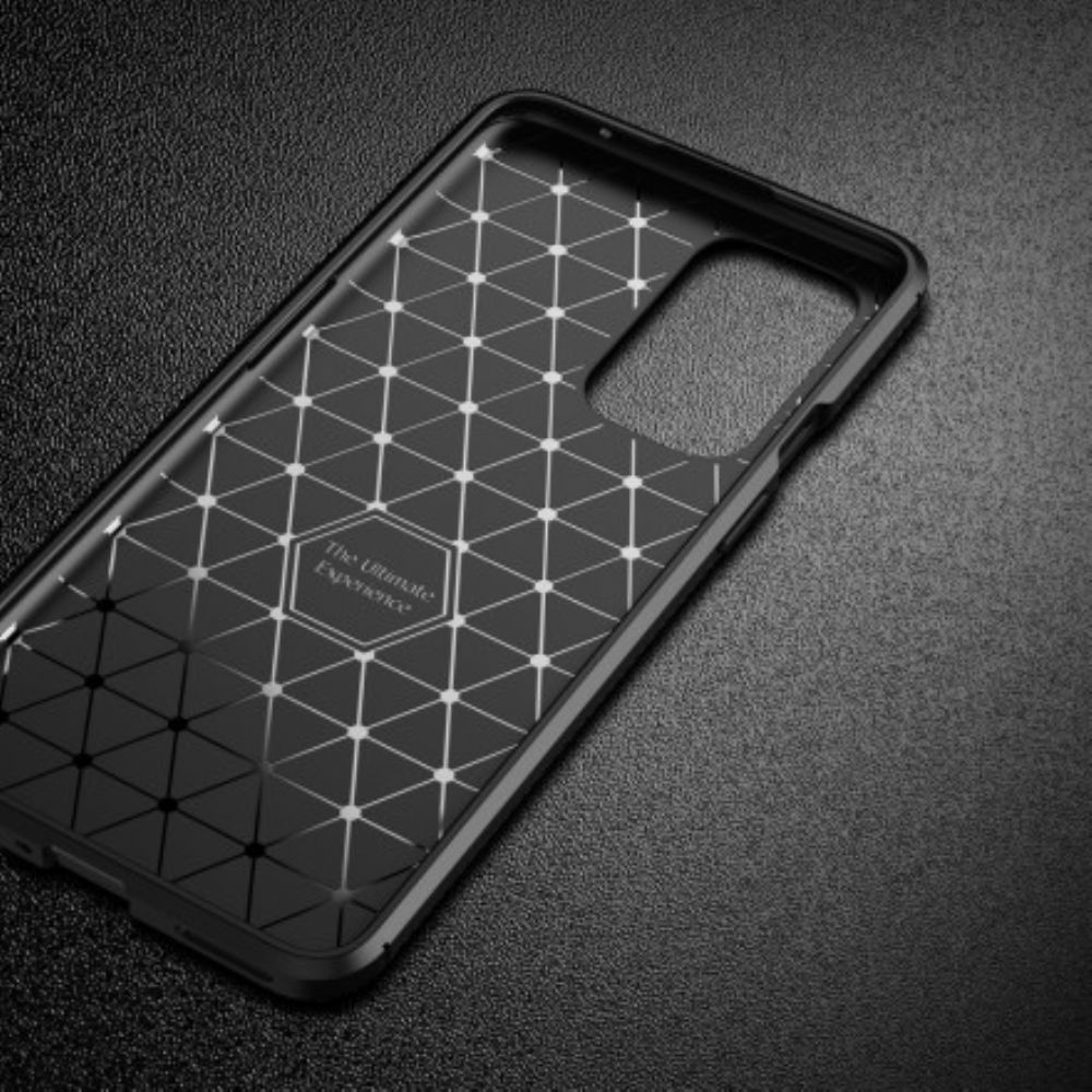 Hoesje voor OnePlus 9 Flexibele Koolstofvezeltextuur