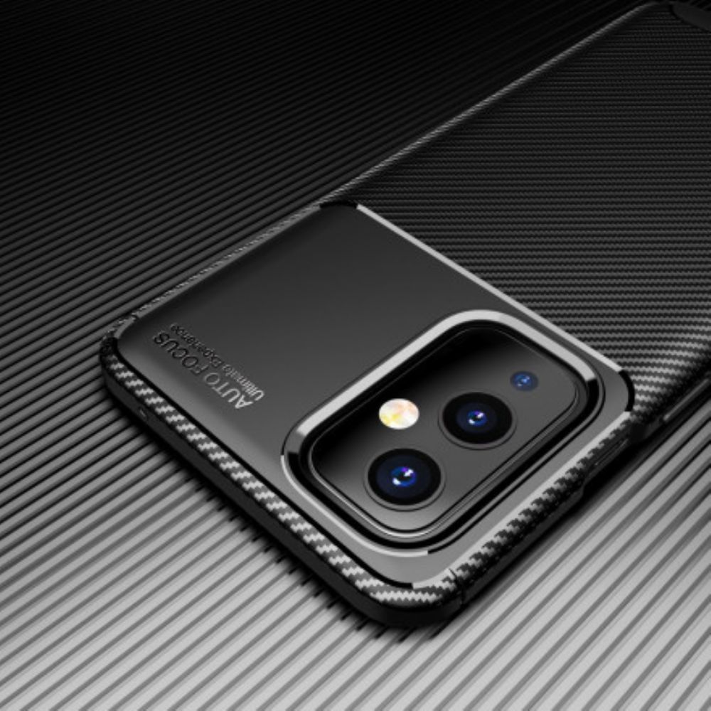 Hoesje voor OnePlus 9 Flexibele Koolstofvezeltextuur