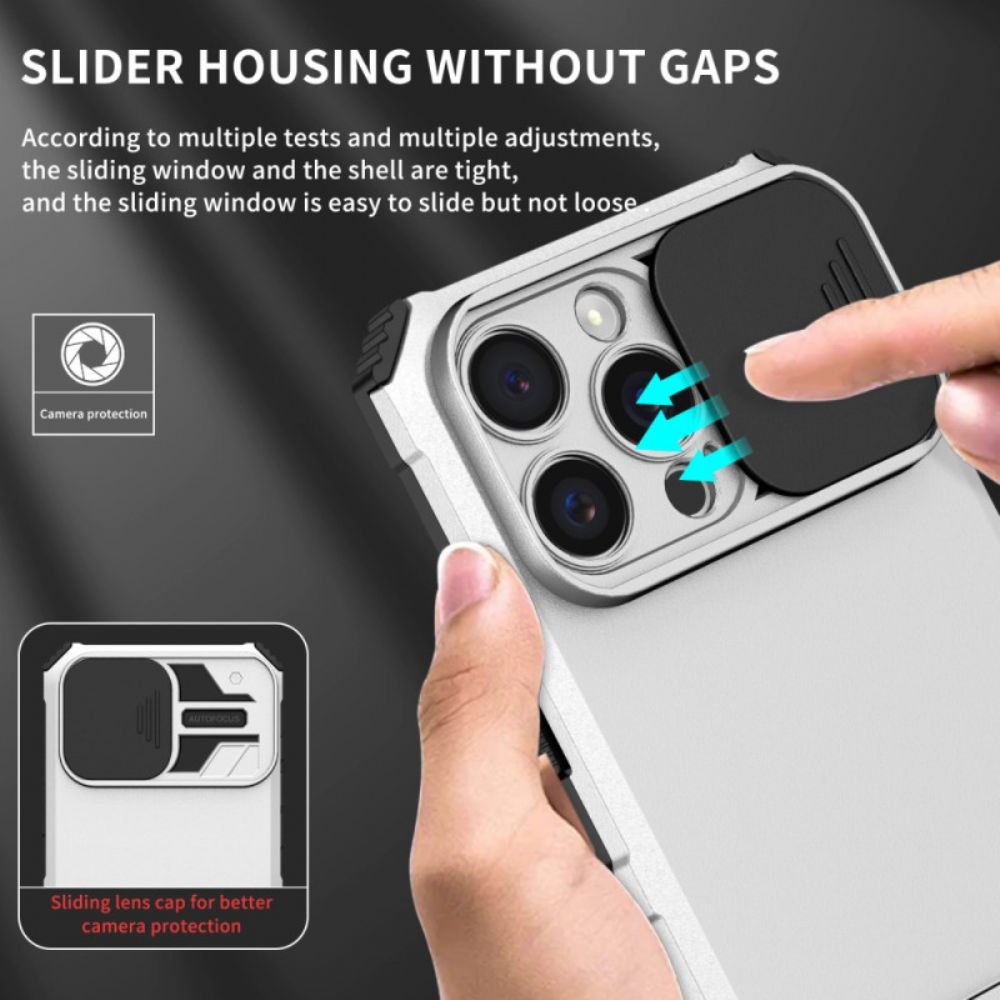 Hoesje Voor iPhone 16 Pro Schuif Voor Camera En Ondersteuning