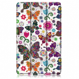 Bescherming Hoesje voor Huawei MatePad T 8 Versterkte Vlinders En Bloemen