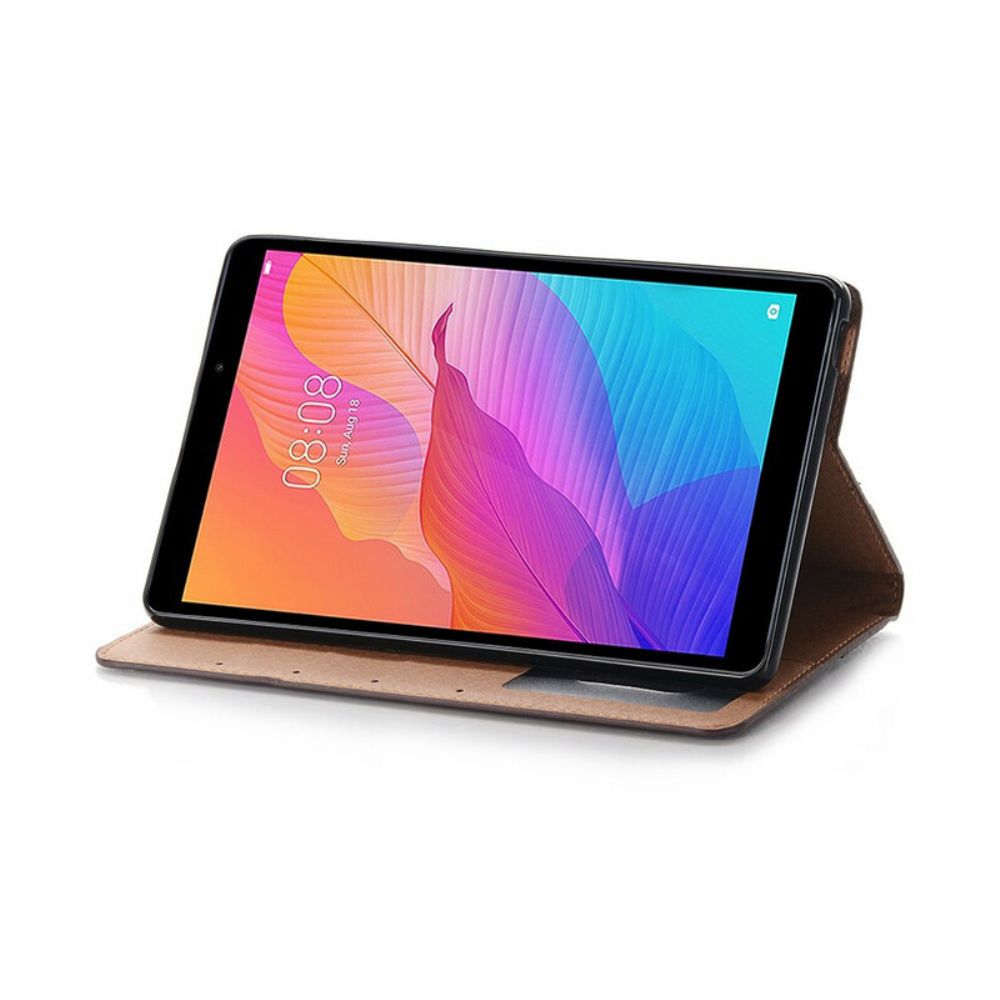 Cover voor Huawei MatePad T 8 Vintage Kunstleer Klinknagels