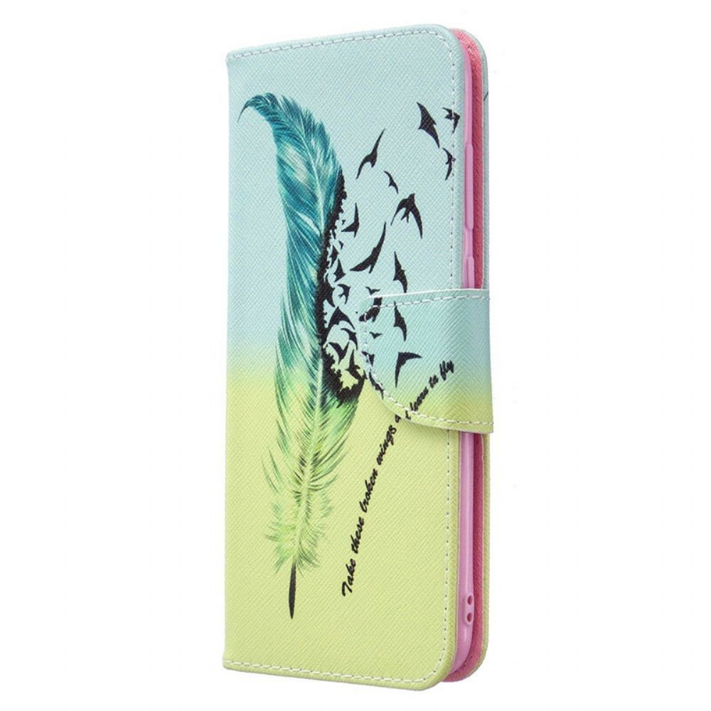 Folio-hoesje voor Samsung Galaxy M11 Leren Vliegen