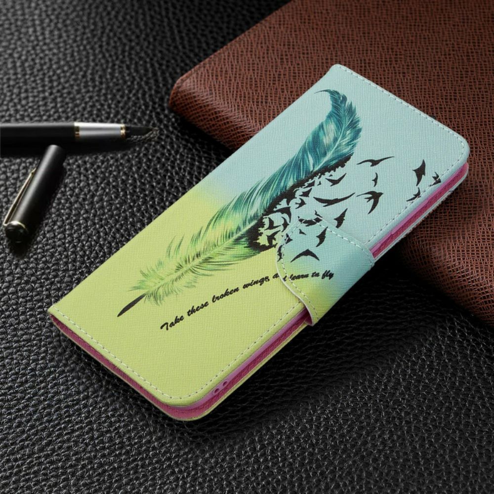 Folio-hoesje voor Samsung Galaxy M11 Leren Vliegen