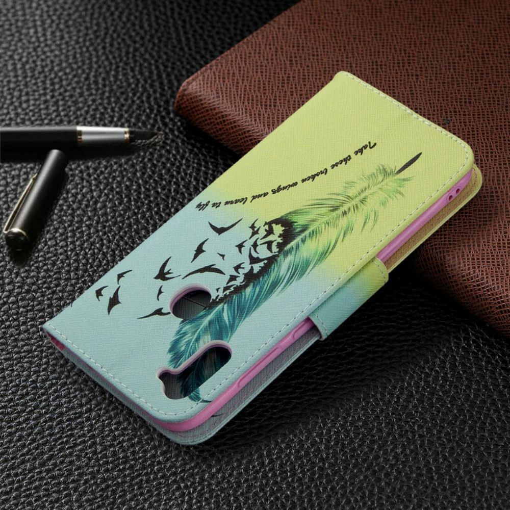 Folio-hoesje voor Samsung Galaxy M11 Leren Vliegen