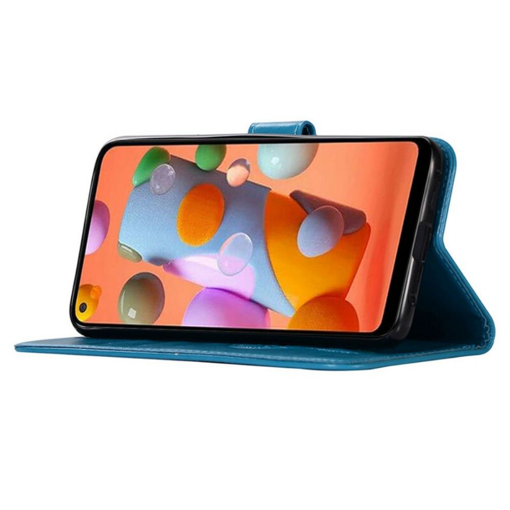 Leren Hoesje voor Samsung Galaxy M11 Lederen Effect Dromenvanger Uil