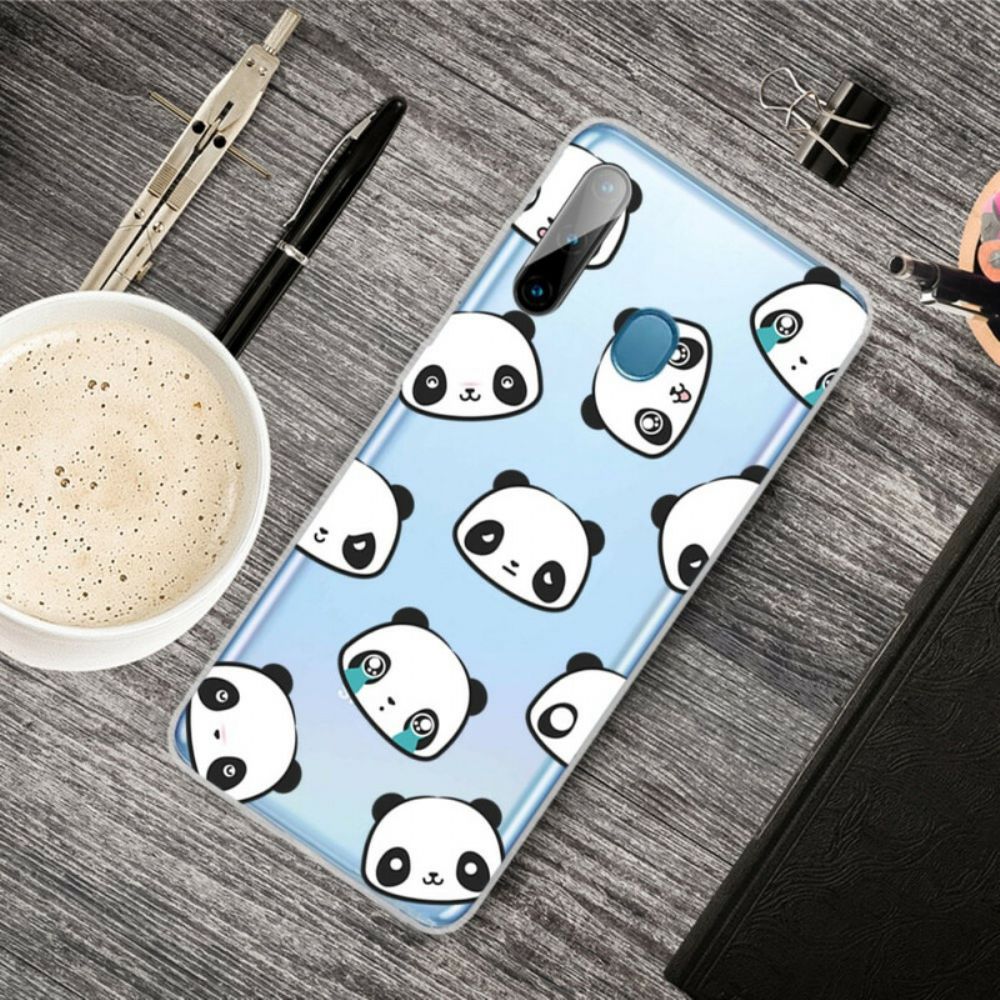 Telefoonhoesje voor Samsung Galaxy M11 Transparante Sentimentele Panda's