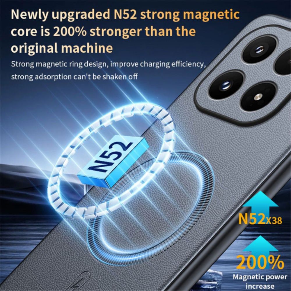 Cover Hoesje Xiaomi 17 Telefoonhoesje Magsafe Lederlook