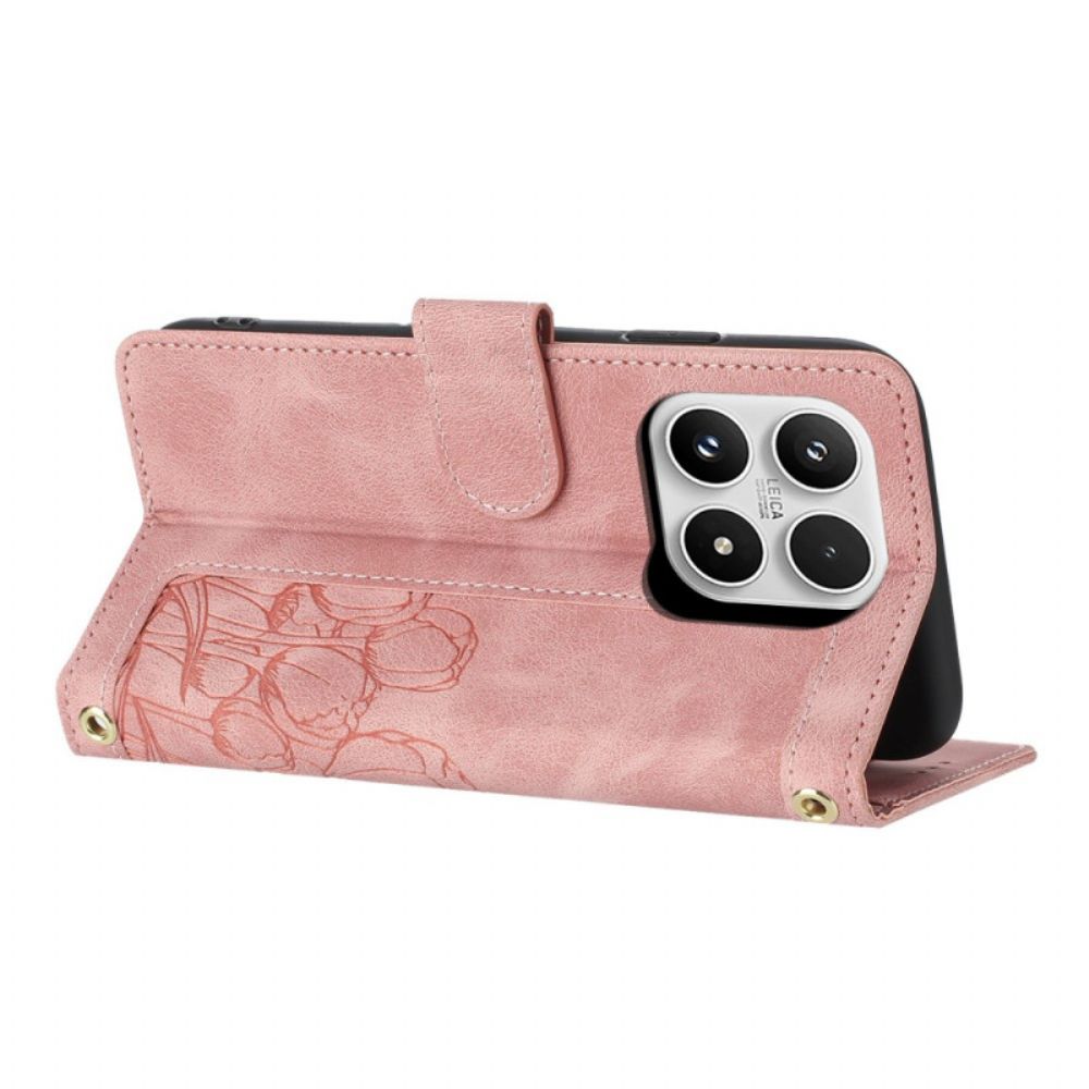 Flip Case Leren Xiaomi 17 Portemonnee Met 5 Kaartsleuven