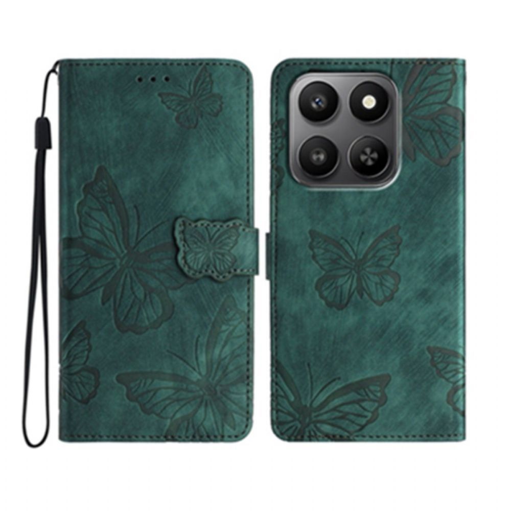 Flip Case Leren Xiaomi 17 Suède Vlindereffect