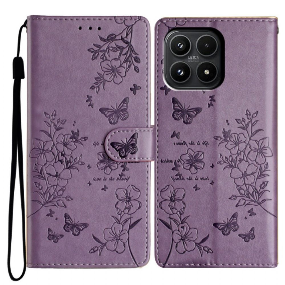 Folio-hoesje Xiaomi 17 Bloemenprint