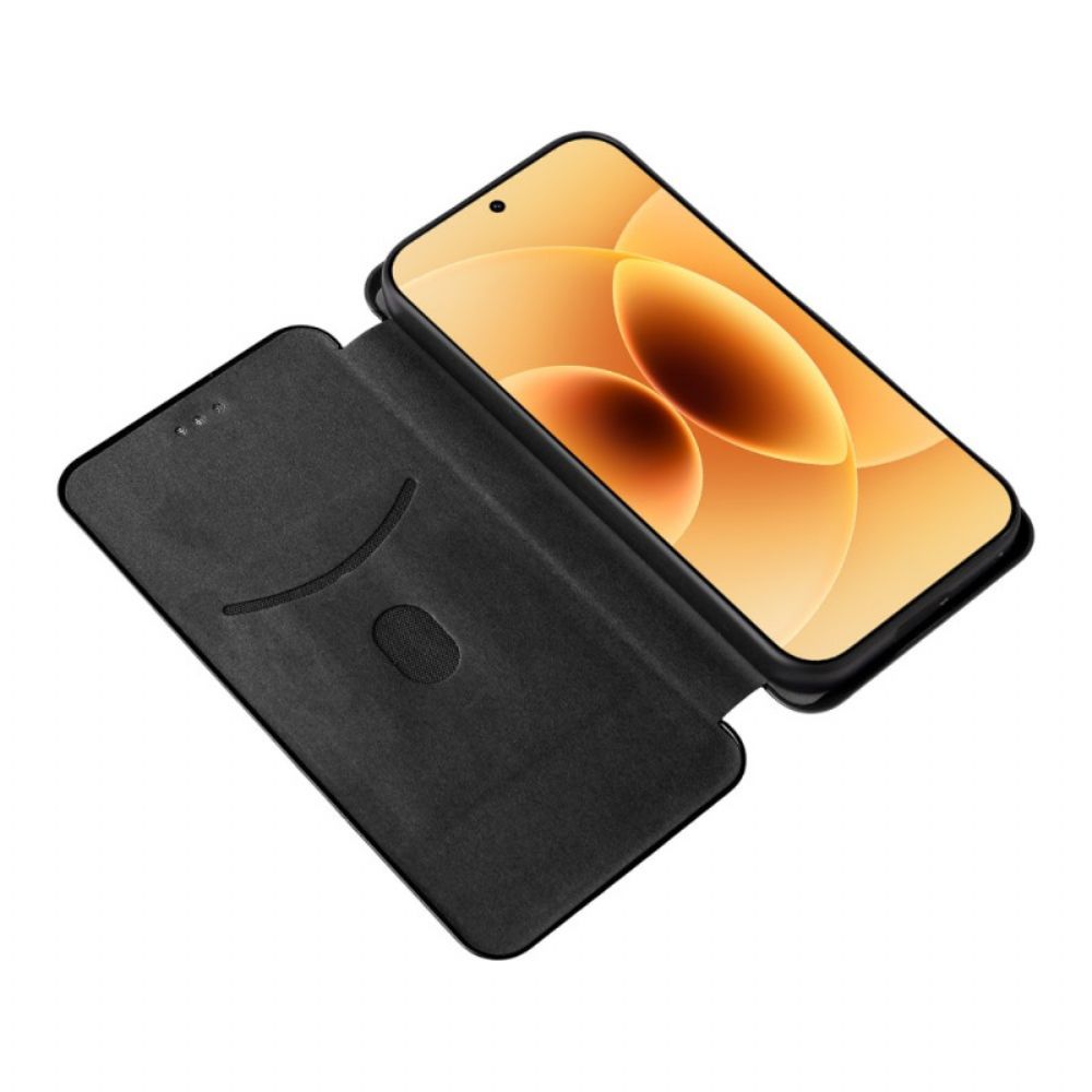 Folio-hoesje Xiaomi 17 Koolstofvezelstructuur