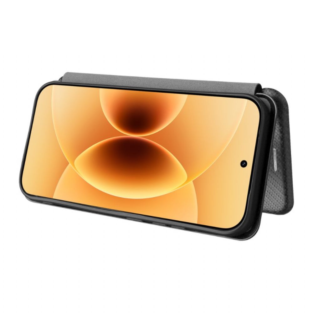 Folio-hoesje Xiaomi 17 Koolstofvezelstructuur