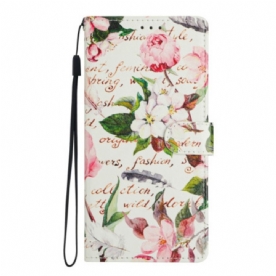 Folio-hoesje Xiaomi 17 Telefoonhoesje Bloemenpoëzie