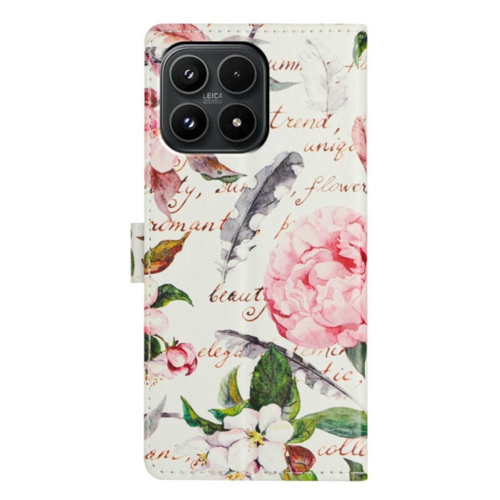 Folio-hoesje Xiaomi 17 Telefoonhoesje Bloemenpoëzie