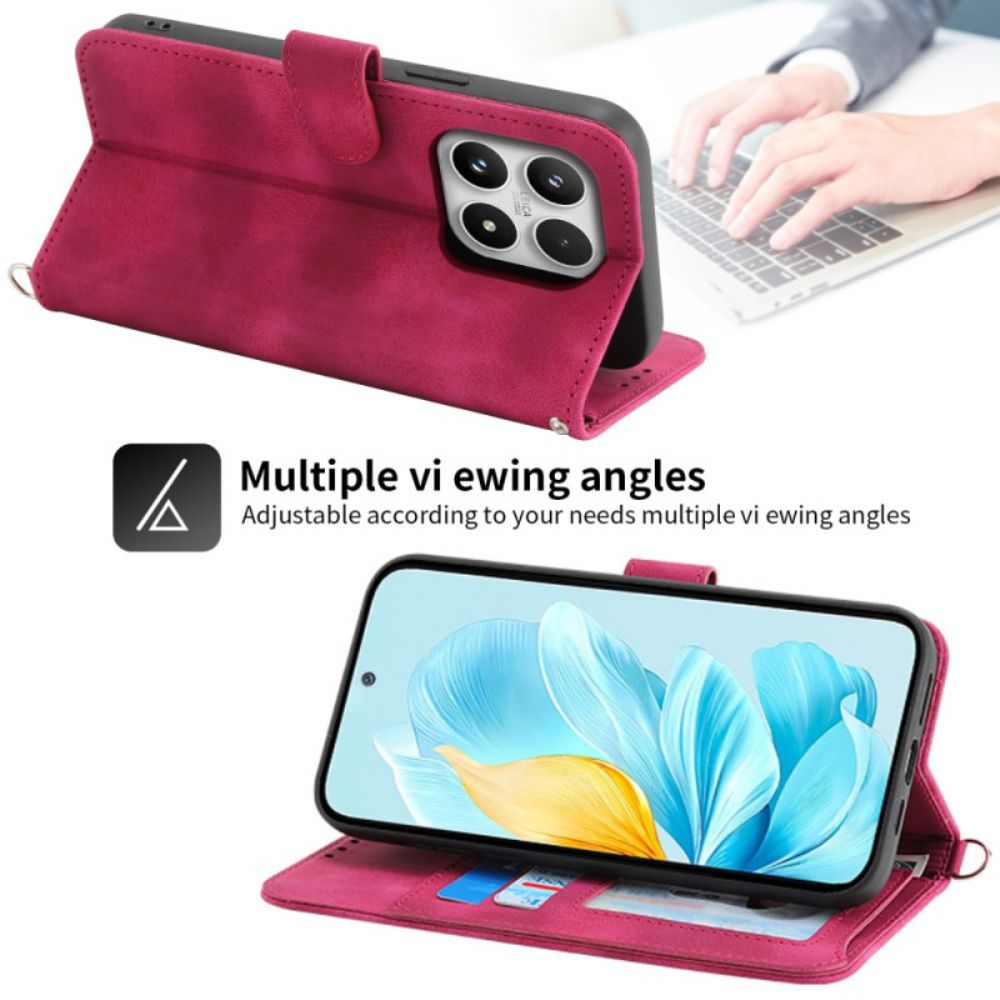 Folio-hoesje Xiaomi 17 Telefoonhoesje Kanten Suède-effect