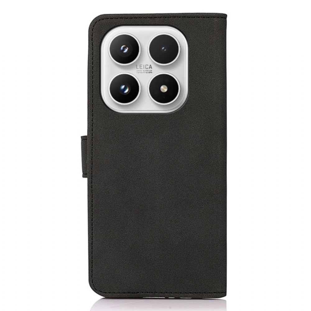 Folio-hoesje Xiaomi 17 Telefoonhoesje Khazneh Suède-effect