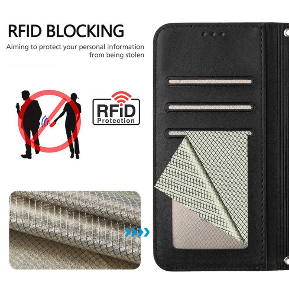 Leren Hoesje Voor Xiaomi 17 Rfid-bescherming Met Leerlook