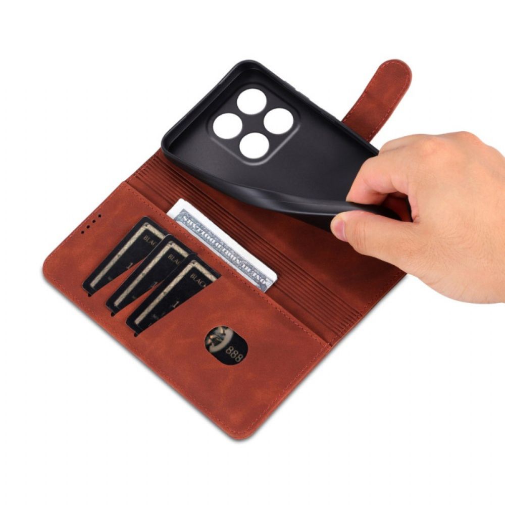 Leren Hoesje Voor Xiaomi 17 Suède-effect Azns