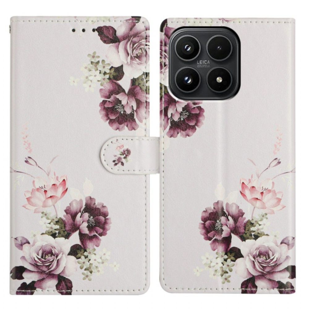 Leren Hoesje Xiaomi 17 Bloemen Bescherming Hoesje