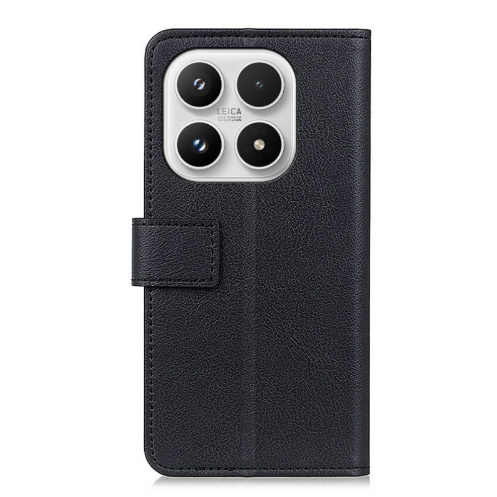 Leren Hoesje Xiaomi 17 Klassiek Zwart Bescherming Hoesje