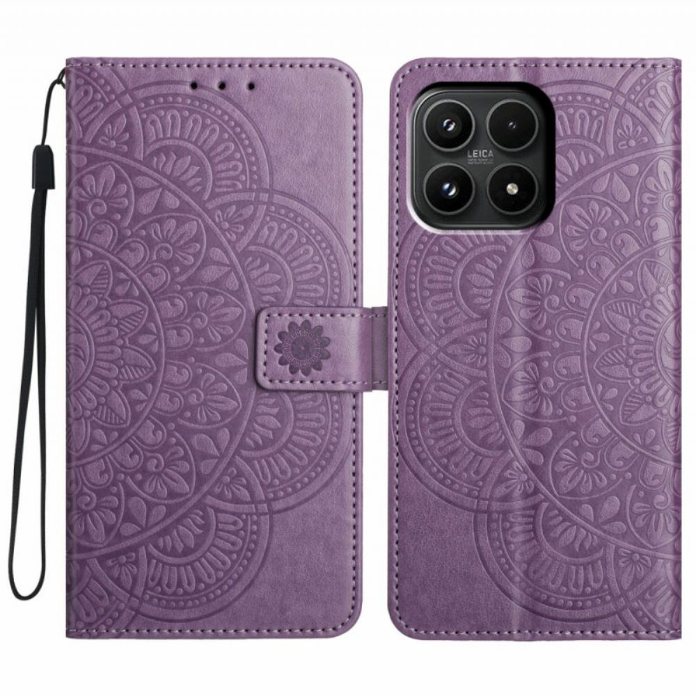 Leren Hoesje Xiaomi 17 Mandala-gravure Bescherming Hoesje