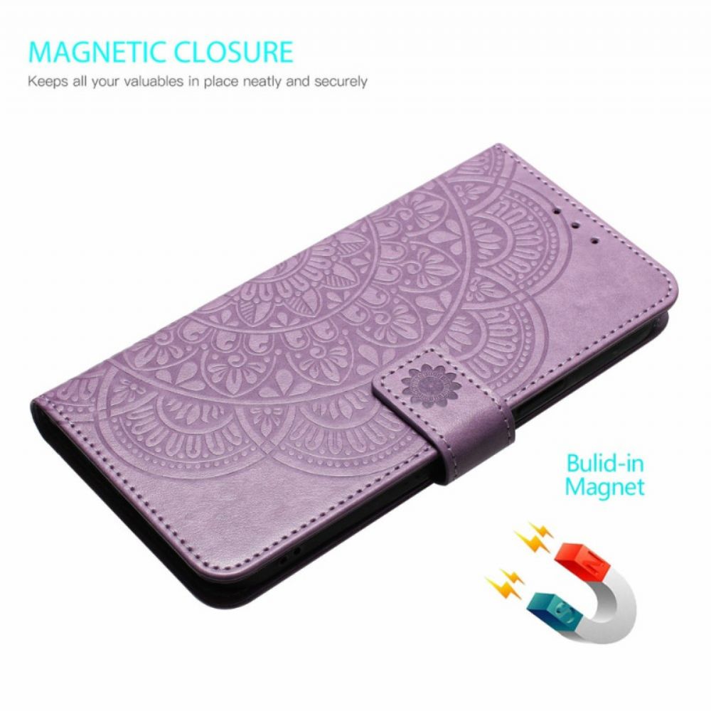 Leren Hoesje Xiaomi 17 Mandala-gravure Bescherming Hoesje