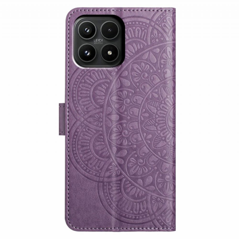 Leren Hoesje Xiaomi 17 Mandala-gravure Bescherming Hoesje