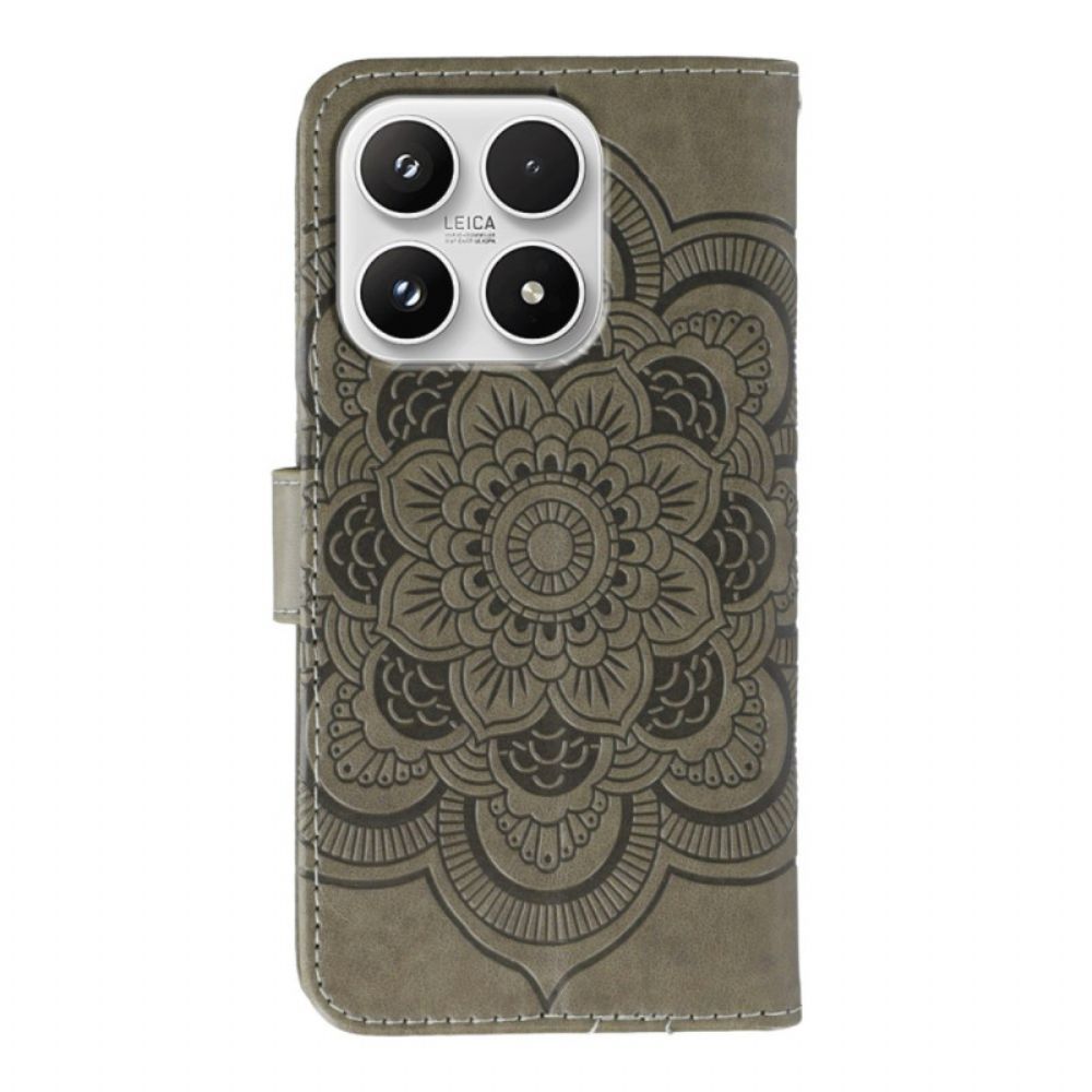 Leren Hoesje Xiaomi 17 Mandala En Strass-patroon Bescherming Hoesje