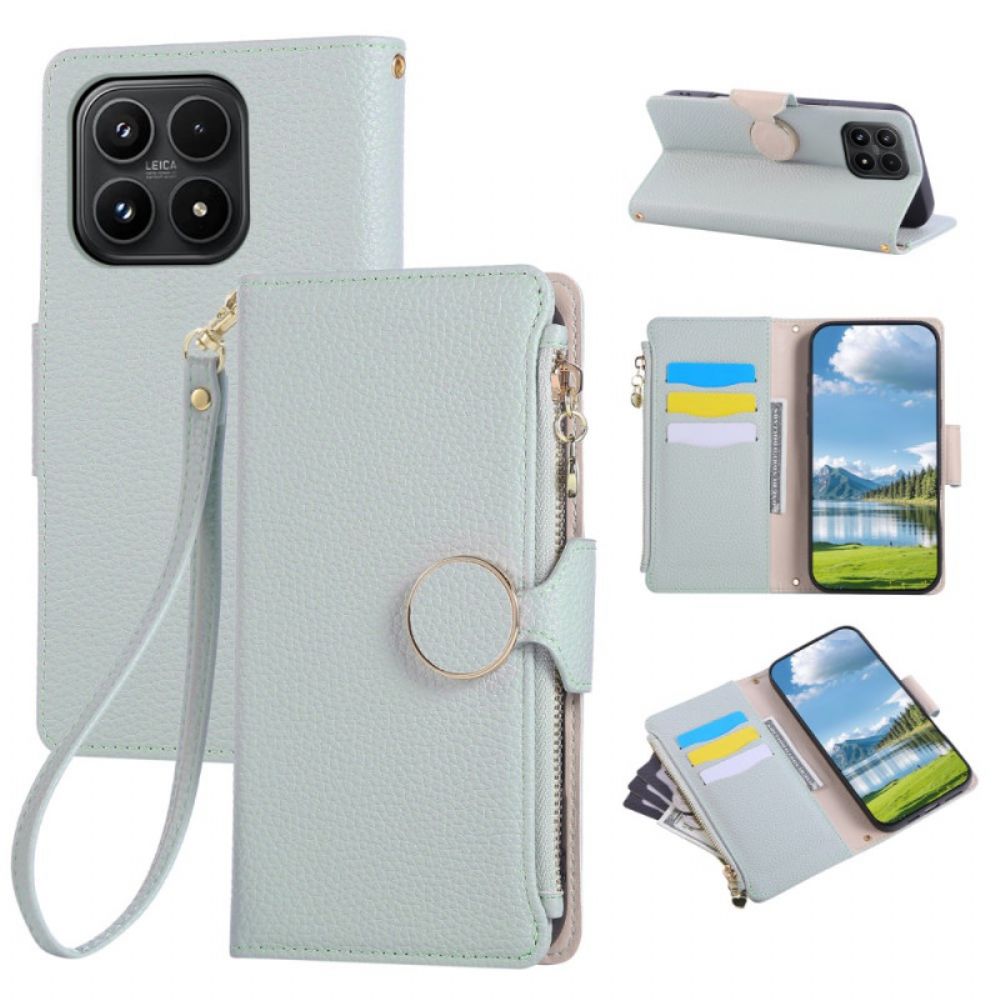 Leren Hoesje Xiaomi 17 Portemonnee Met Rits Bescherming Hoesje