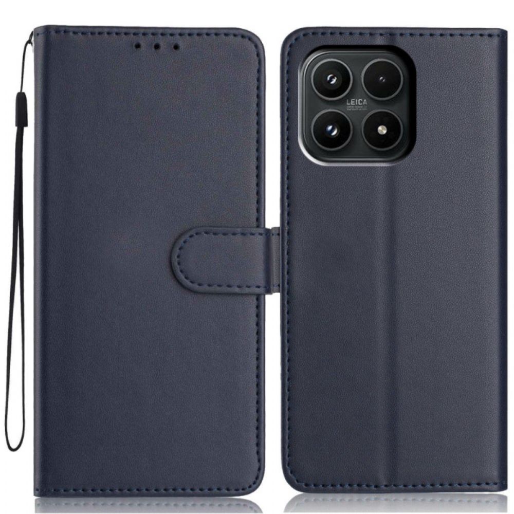 Leren Hoesje Xiaomi 17 Strakke Lijnstijl