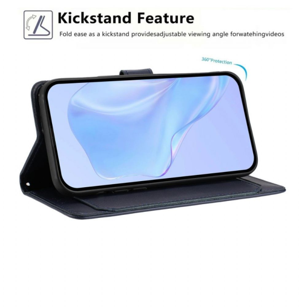 Leren Hoesje Xiaomi 17 Strakke Lijnstijl