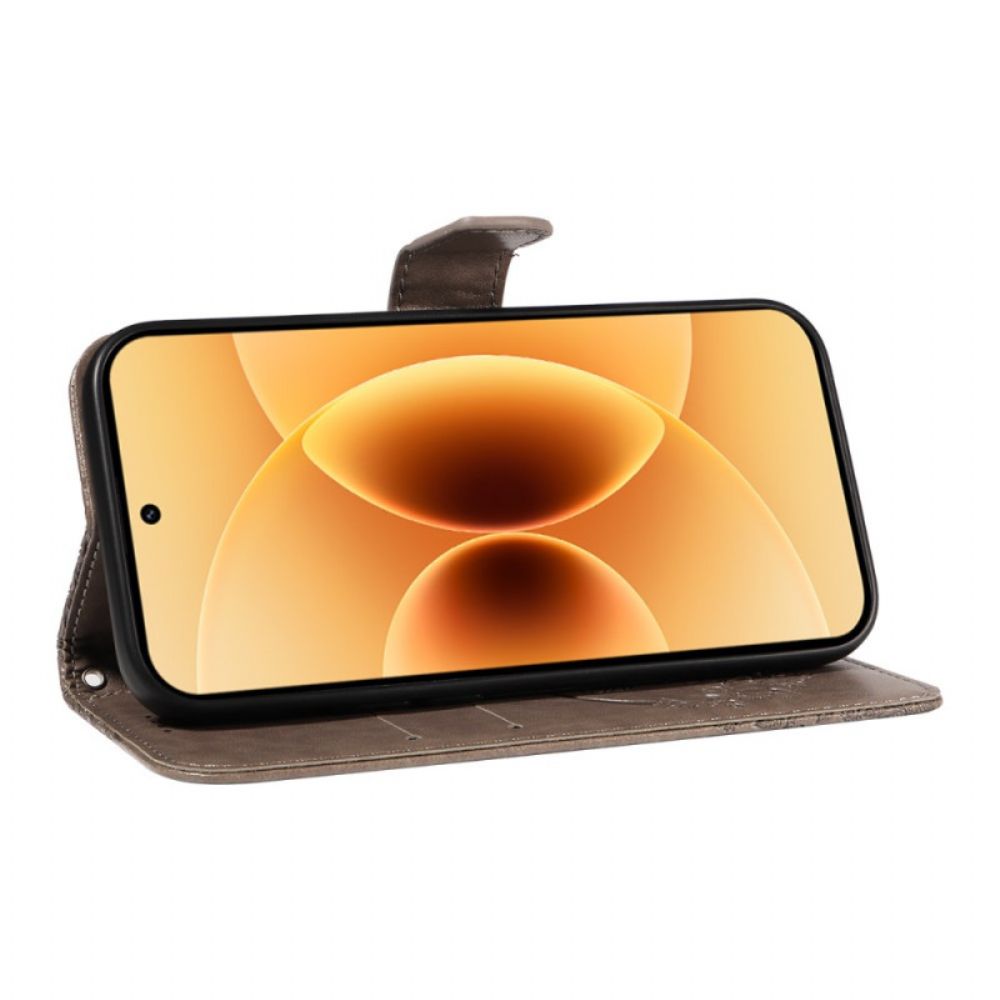 Leren Hoesje Xiaomi 17 Vlinderdesign Bescherming Hoesje