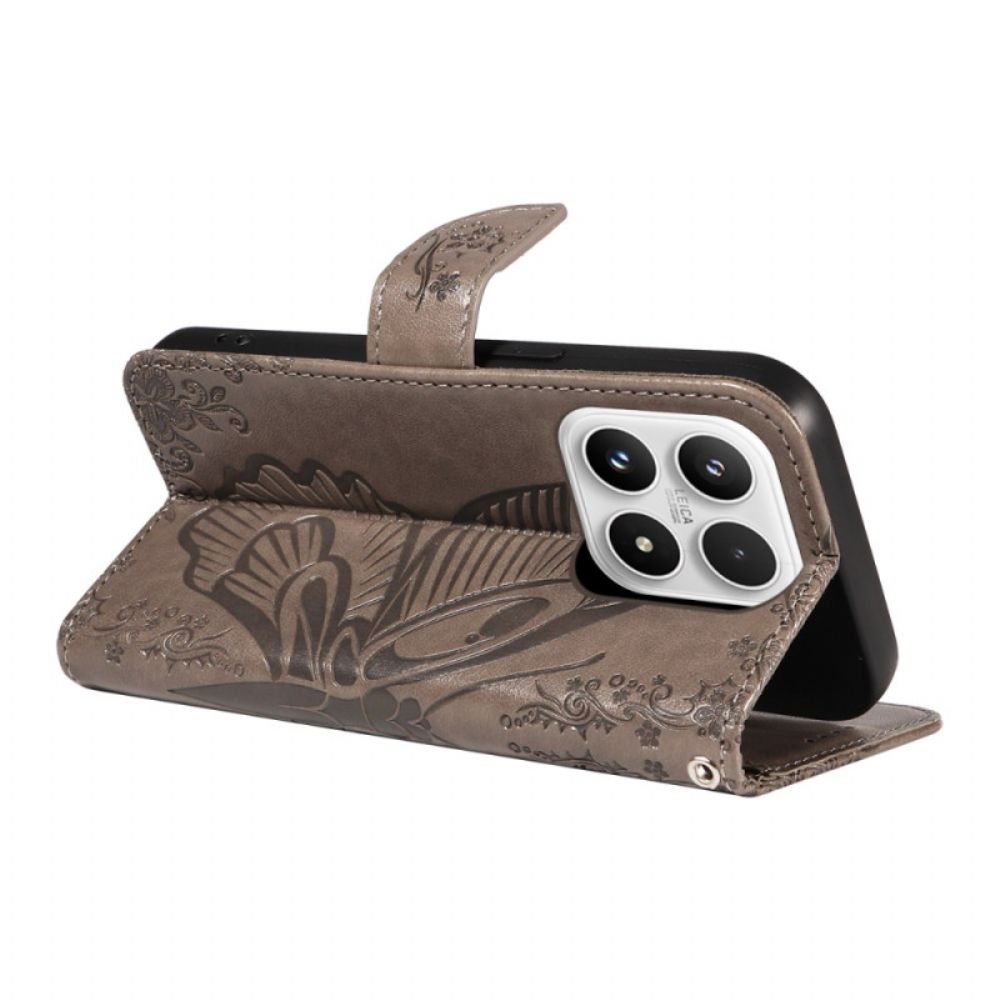 Leren Hoesje Xiaomi 17 Vlinderdesign Bescherming Hoesje