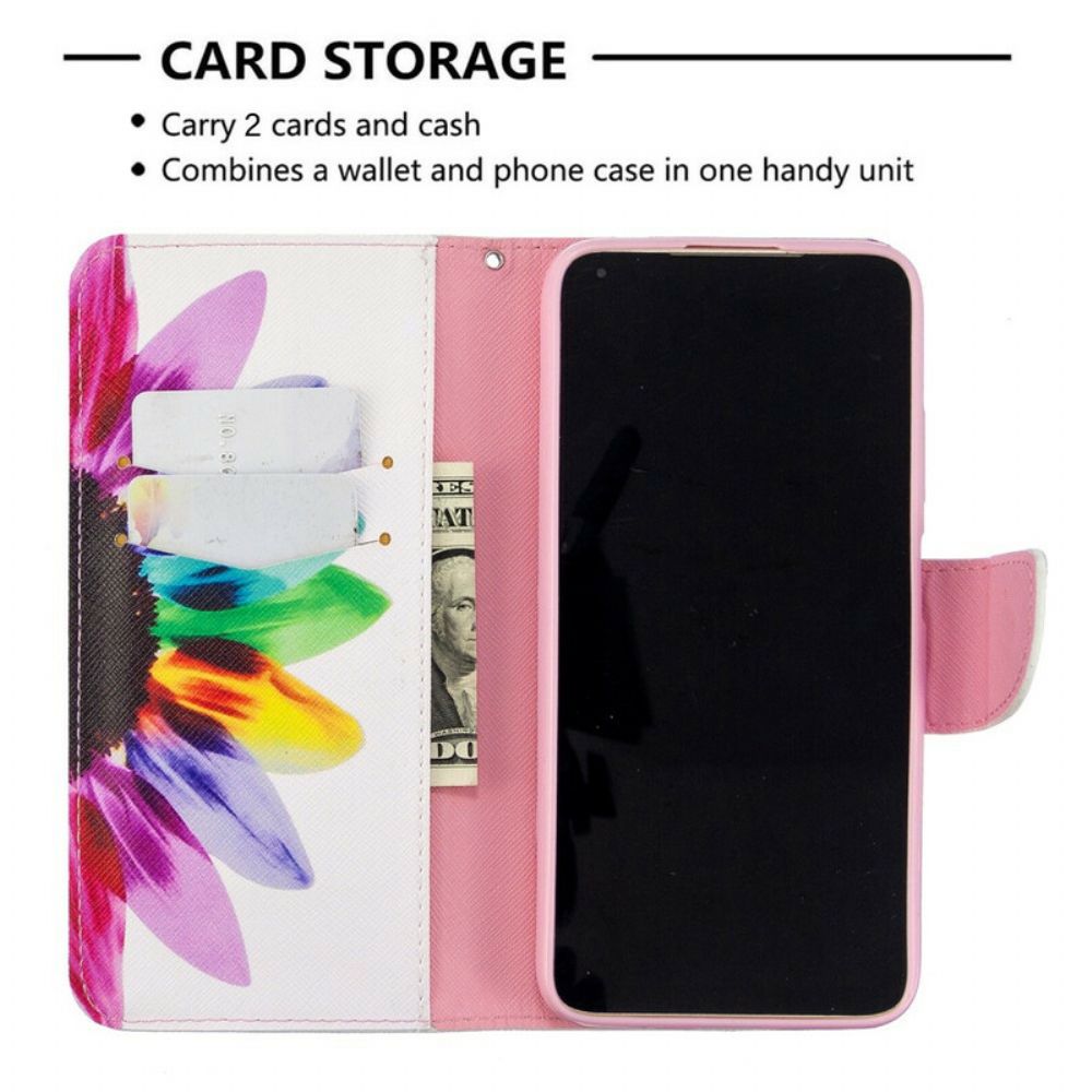 Folio-hoesje voor Huawei P40 Lite Aquarel Bloem