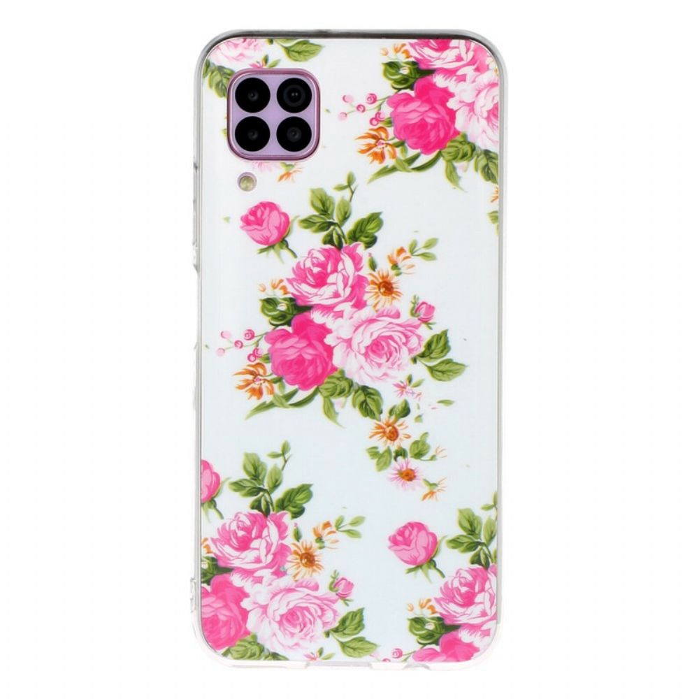 Hoesje voor Huawei P40 Lite Fluorescerende Liberty Flowers