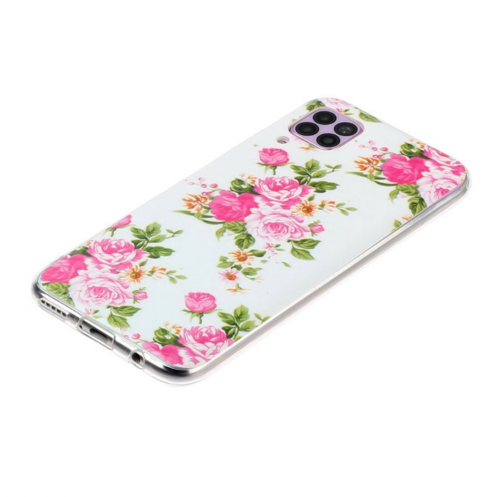 Hoesje voor Huawei P40 Lite Fluorescerende Liberty Flowers